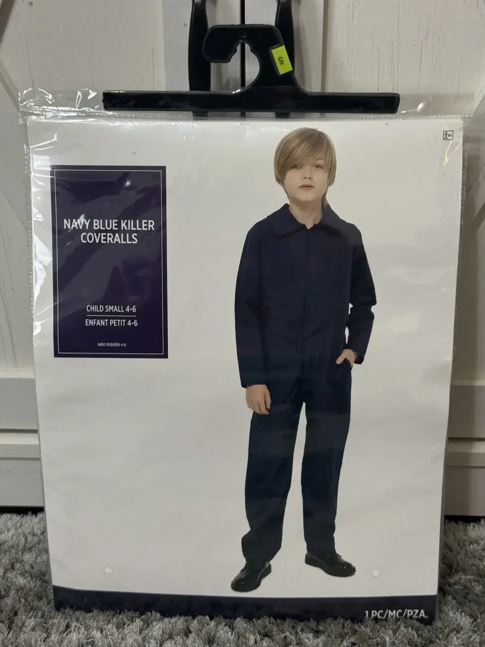 Navy Blue Killer Coveralls Child Costume Size Small 4-6 Michael Myers Jumpsuit